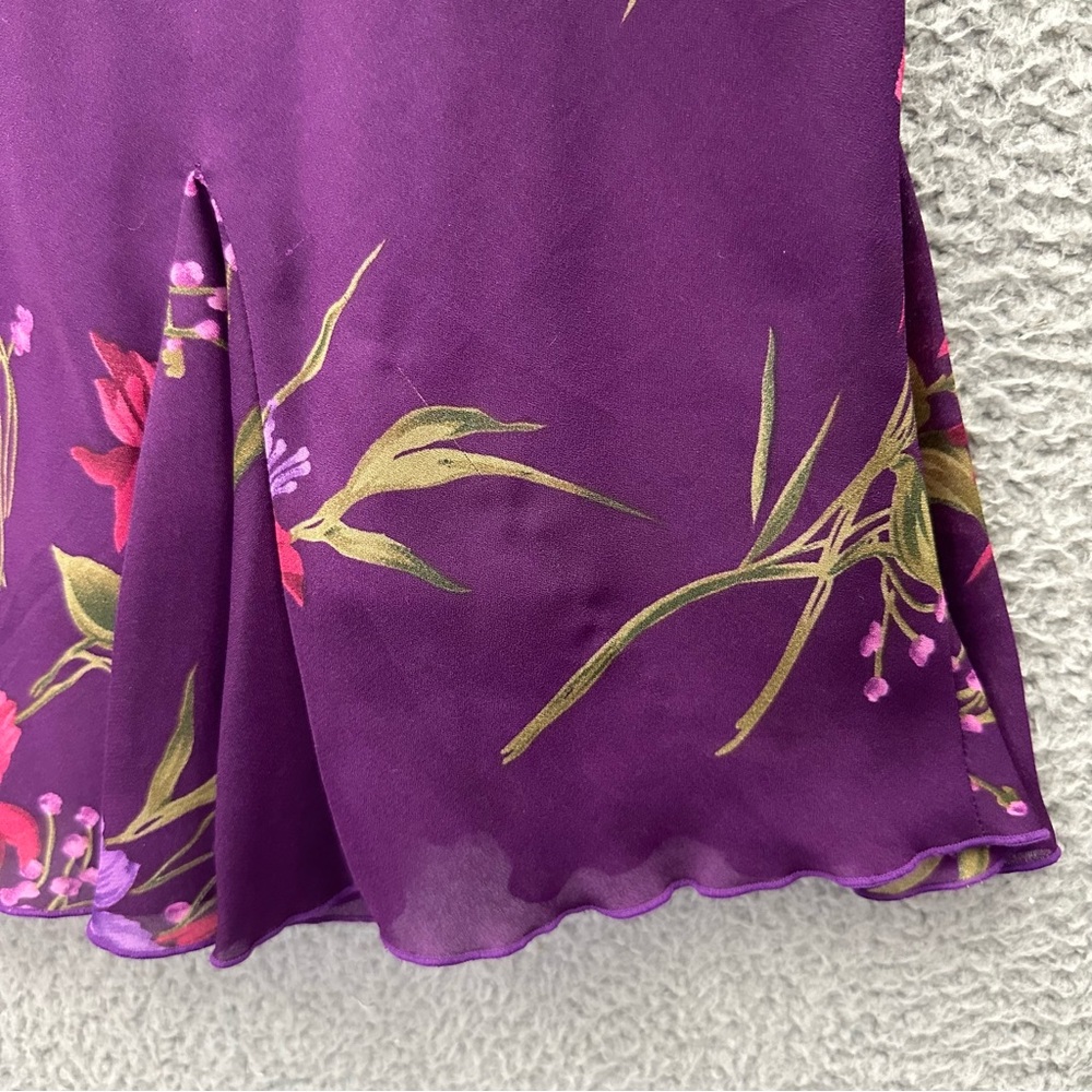 Karin Stevens Purple Floral Maxi Skirt - Picture 2 of 8